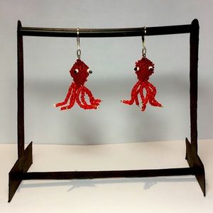 Octopus Earrings hand made by me.